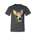 thumbnail image 2 of Wild Bobby Dean Russo Colorful Chihuahua Dog Lover Men Graphic Tee, Heather Black, XX-Large, 2 of 5
