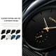 thumbnail image 4 of Sonducket Reloj resistente al agua para hombre, reloj para hombre, reloj de ajustable Hardlex Hardlex para estudiantes Relojes Aguja de plata y cara negra de concha negra, 4 of 6
