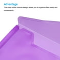 thumbnail image 5 of Unique Bargains File Folders Office Plastic Envelopes Document Organizer with Snap Button Purple, 5 of 6