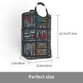 thumbnail image 3 of DouZhe 50L Rectangular Laundry Basket, Abstract Modern Lines Prints Waterproof Foldable Laundry Hamper with Aluminum Handles, 3 of 6