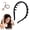 Black 1pcs, variant on Silicone U Shape Tooth Comb Headband for Women, Zig Zag High Cranium Design, Non Slip Reversible Hair Band with Teeth, Spring Headbands for Women