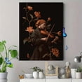 thumbnail image 4 of Woman Playing Violin Floral Canvas Print Wall Art for Living Room Office Library Music Room, 4 of 8