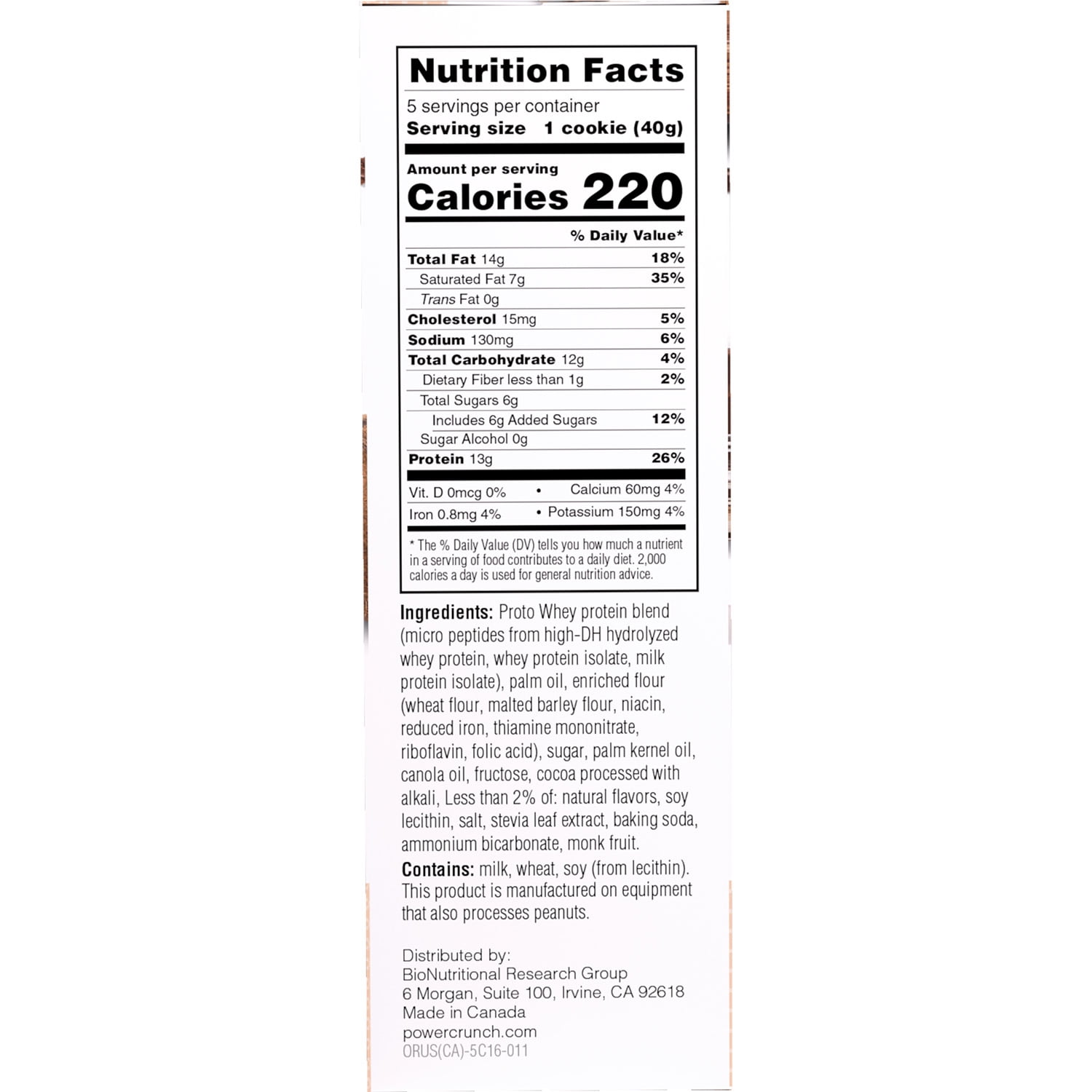Power Crunch Original Protein Energy Bar Chocolate Coconut, 7 oz, 5 Count