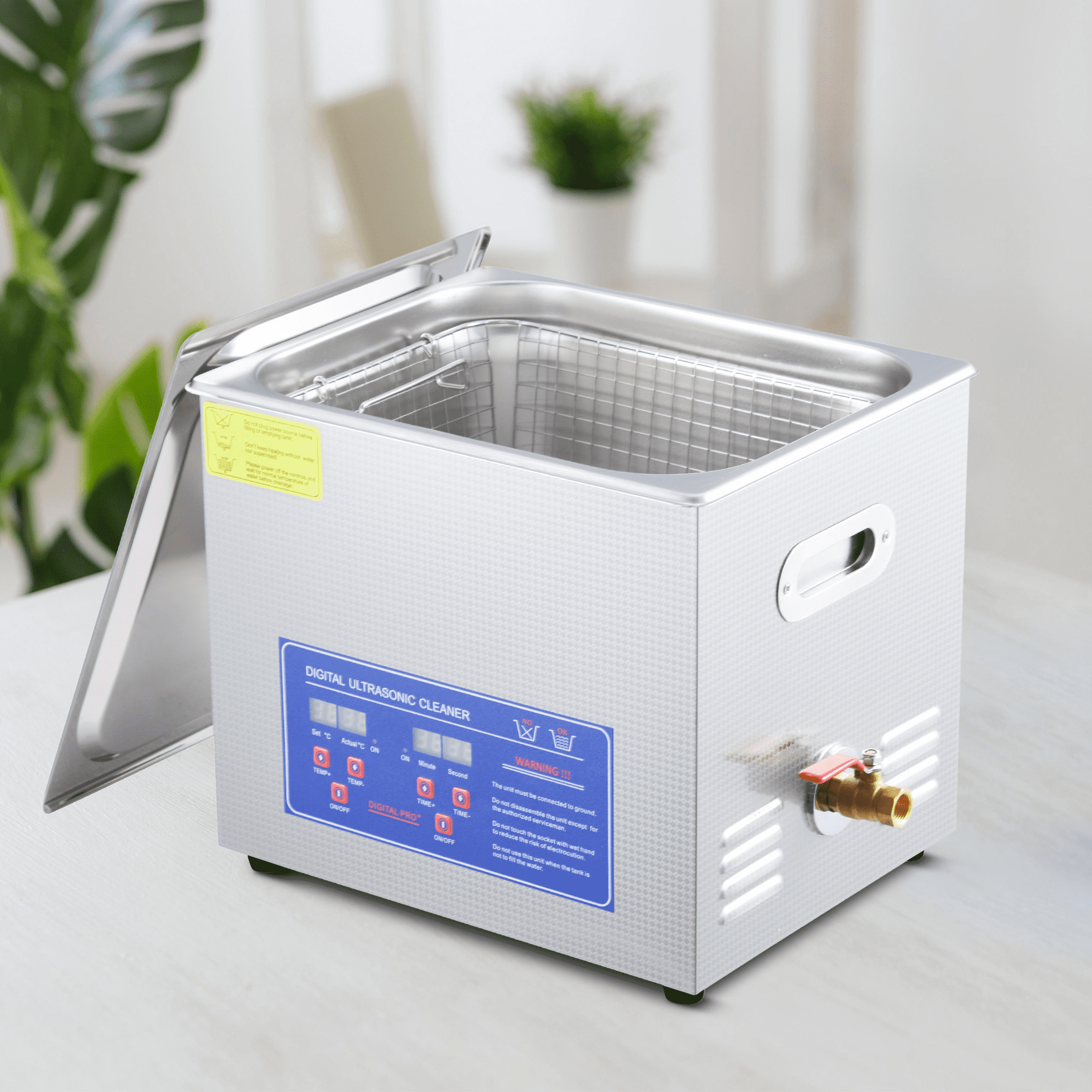 Garvee 10L Professional Ultrasonic Cleaner. Commercial Grade 2.6 Gallon Parts Cleaner with Digital Timer & Heater. 40kHz with Digital Timer & Heater for Jewelry. Watches. Eyeglasses. Metal Parts