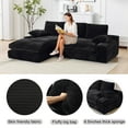 thumbnail image 5 of Living Room Sofas 99*69" Modular Sectional Living Room Sofa Set, Modern Minimalist Style Couch, Upholstered Sleeper Sofa for Living Room, Bedroom, 2 PC Free Combination, Installation-free Sofa, L-Sha, 5 of 27