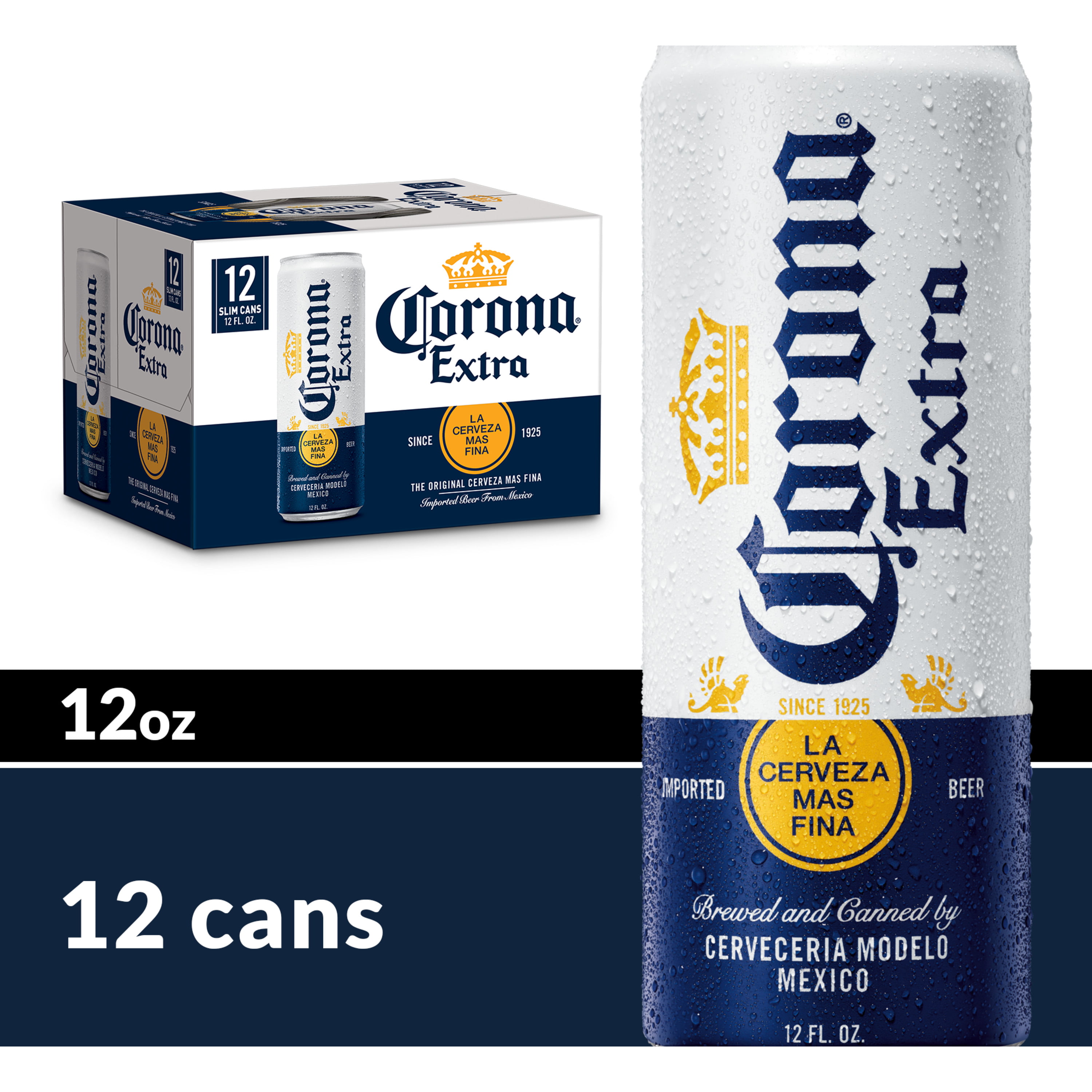Corona Extra 12 oz Can Coozie Blue 