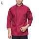 thumbnail image 2 of Chef Abrigo Unisex-Adult Manguito de manga larga Permeabilidad Hornee fácil de limpiar uniforme de cocina para el otoño e invierno Restaurante Torta Thing Shop Red L Kearding LF000336-14, 2 of 7