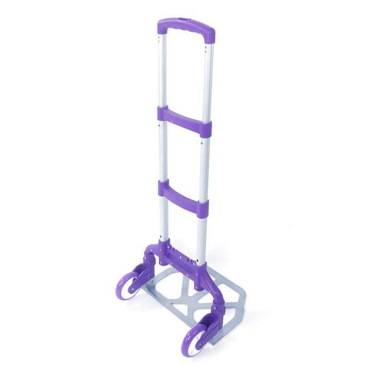 Clearance! Folding Hand Truck Aluminum Portable Folding Hand Cart 165lbs Capacity Hand Cart and Dolly Ideal for Home, Auto, Office,Travel Use Purple