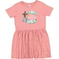 thumbnail image 3 of Inktastic Easter He Has Risen with Cross and Flowers Girls Toddler Dress, 3 of 5