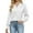 White, variant on RQYYD Womens Business Casual Tops Dressy Work Long Sleeve Shirts V Neck Silk Satin Blouses Cute Fall Outfits