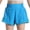 Blue, variant on Kids Girls Solid Color Athletic Shorts Above Knee Mini Length Loose Fit Breathable Fabric Elastic Waistband Bottoms for Yoga and Sports Blue 6 Years-7 Years