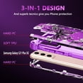 thumbnail image 2 of Meshine for Galaxy S21 Plus 5G Case,Three Layer Heavy Duty Shockproof Protection Hard Plastic Bumper +Soft Silicone Rubber Protective Case for Samsung Galaxy S21 Plus 5G 6.7 inch,Pale Purple, 2 of 6