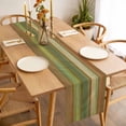 thumbnail image 3 of Sage Green Brown Table Runner - 90 Inch Long, Kitchen Dining Table Runner Dresser Scarves, Country Vintage Ombre Wooden Grain Farmhouse Decor for Coffee Tables Wedding Party Banquet, 3 of 8