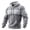 04#Dark Gray, variant on Men's Waffle Color Block Hoodie, Long Sleeve Drop Shoulder Drawstring Hooded Sweatshirt , Fall Loose Fit Casual Pullover Top with Pocket Black M