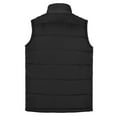 thumbnail image 3 of Men Coats Fashion Casual Solid Color Zipper Collar Pocket Hoodless Sleeveless Cotton Padded Jacket Vest Top Autumn Winter Clothes, 3 of 4