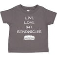 thumbnail image 3 of Inktastic Live Love Sandwiches Boys or Girls Toddler T-Shirt, 3 of 5