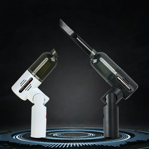 Xihbxyly Aspiradora de Mano para Coche, Potente Succión de 12 V, Diseño Portátil con Luz Led, Accesorios Multifuncionales, Limpieza Interior Del Coche, Tamaño Compacto, Incluye Filtro y Boquillas.