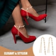 thumbnail image 2 of 1 par de cadenas de perlas desmontables para zapatos de tacón alto, antideslizantes, con borlas y diamantes de imitación, para mujer, accesorios de calzado de fiesta, 2 of 7