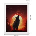 thumbnail image 2 of Diamond Art Kits for Adults, Red Moon WolfDiamond Painting Kits for Beginners, Frameless Round 5D Full Drill Diamonds Art Gem Art Crafts Home Decor Gifts, 2 of 8