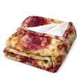 thumbnail image 3 of RKSupls Christmas Throw Blanket,Soft Warm Fannel Pepperoni Pizza Blankets Gift for Home Bed Sofa Couch Decor,40x50 in, 3 of 9