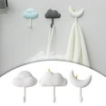 thumbnail image 4 of 3 ganchos autoadhesivos de pared para colgar llaves, batas, abrigos y bolsos. Blanco, 4 of 9