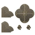 thumbnail image 5 of Dritz Home Textured Quatrefoil Corners, Large, 3 Pack, Antique Brass, 5 of 7