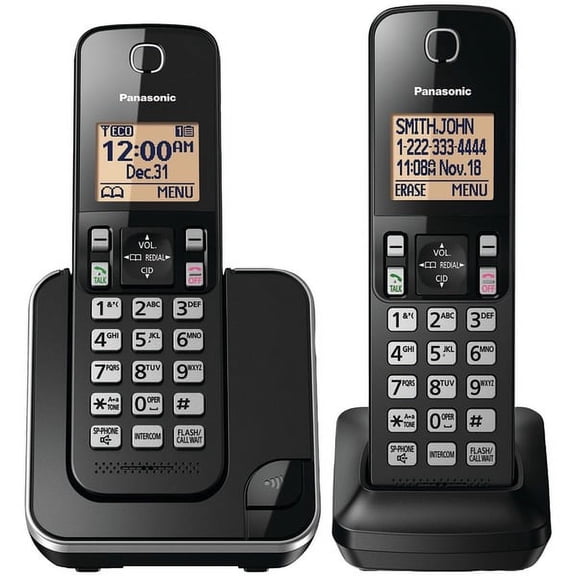 Panasonic® Expandable Cordless Phone System (double-handset System)