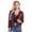 Burgundy, variant on Women Long Sleeve Shiny Sequins Cardigan Office Work Slim Blazer Jacket Coat