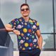 thumbnail image 4 of Fotbe Space Planet Camiseta Polo de Golf para Hombre con Estampado – Camisa Deportiva Transpirable con Cuello Abotonado-Medium, 4 of 6
