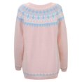 thumbnail image 4 of Fair Isle Knit Sweater Coat For Soft Loose Fit Long Cardigan Warm Knit Open Front Top Elegant Fall Winter Outerwear, 4 of 7
