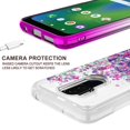 thumbnail image 5 of Cricket Influence Case / AT&T Maestro Plus Case Liquid Quicksand Glitter Cute Phone Case Clear Bling Diamond Shock Protective Cover for Girls Women - Clear/Purple, 5 of 5
