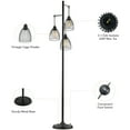 thumbnail image 3 of Bestco 67" Industrial Floor Lamp with 3 Hanging Lights, LED Bulbs Included, Black, 3 of 14