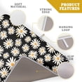 thumbnail image 4 of Vintage Daisy Dish Drying Mat for Kitchen Counter White Flowers Dish Mat Coffee Bar Mat Microfiber Absorbent Counter Mat 18 x 24 inch Black, 4 of 7