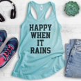 thumbnail image 2 of Happy When It Rains Tank Top, Ladies Racerback Tank Top, Goth Girl Tank, Goth Tank, Cancun, X-Small, 2 of 3