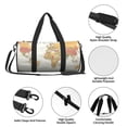 thumbnail image 4 of Balery World Map 1 Bolsa de Gimnasio para Mujeres y Hombres, Bolsa de Viaje Impermeable, Bolsa de Fin de Semana con Compartimento para Zapatos y Bolsillo Húmedo, 4 of 6