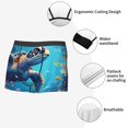 thumbnail image 4 of KLL Colorful Underwater Plant Turtle Men's Cotton Boxer Briefs Underwear-Medium, 4 of 8