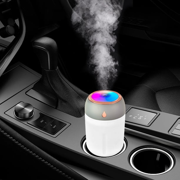 Humidificador para Vehículos con Alimentación Mediante Cable Usb. Máquina de Aromaterapia. Humidificador Doméstico Silencioso con Luces Led de Colores Integradas.