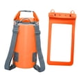 thumbnail image 1 of Bolsa seca impermeable Colamx mochila ligera portátil con tapa enrollable y teléfono naranja, 1 of 8