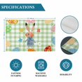 thumbnail image 6 of Spring Easter Placemats Set of 6, Green Plaid Bunny Colorful Eggs Floral Placemats for Dining Table, Place Mats for Kitchen Tabletop, Waterproof Wipeable Dining Table Mats Set, 6 of 9