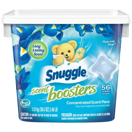 Snuggle Concentrated Pacs Scent Boosters, Blue Iris Bliss, 56 Count