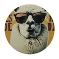 thumbnail image 4 of BCIIG Llama Sunglasses Drama Round Table Cover Stain Resistant Washable Indoor Outdoor Tablecloth Kitchen Dining Wedding Parties  Great Home Kitchen Parties Holiday Dinner Tablecloths, 4 of 8