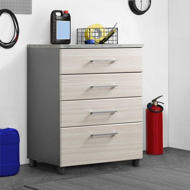 SystemBuild Latitude 4 Drawer Base Gray/Natural