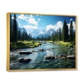 thumbnail image 2 of Designart "Canada Banff Euphony II" Landscapes Floater Framed Canvas Art Print, 2 of 7