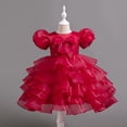 thumbnail image 2 of Children's formal dress, bow princess dress, mesh fluffy dress, piano performance dress, birthday party dress, school anniversar, 2 of 5