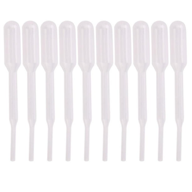 50 pipetas de plástico completas para laboratorio escolar, tubo dispensador de prueba de 0,2 a 10 ml 02 ml