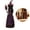 Purple1, variant on Enchanted Autumn Witch Figurine, Fall Witch Decor Halloween Tabletop Statue with Leaf Gown, Seasonal Resin Witch Decoration for Mantel Shelf Home