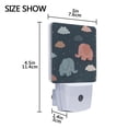 thumbnail image 4 of Cartoon Elephants with Stars Clouds LED Night Light Sensor Lamp Plug-in Adjustable Brightness 2 Pack, 4 of 7