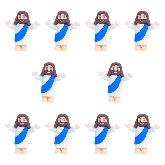 colcolo 10 Pieces Mini Jesus Figurines Miniatures Jesus Toys for Shelf Tabletop Gift