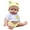 Yellow, variant on Deago 12" Handmade Lifelike Baby Girl Doll Silicone Vinyl Reborn Lovely Cute Baby Newborn Dolls (Green Clothes)