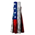 thumbnail image 5 of 4th of July Dresses for Women Summer Cotton Deep V Neck Sleeveless Tank Dress Independence Day Button Beach Long Dresses with Pockets, 5 of 8